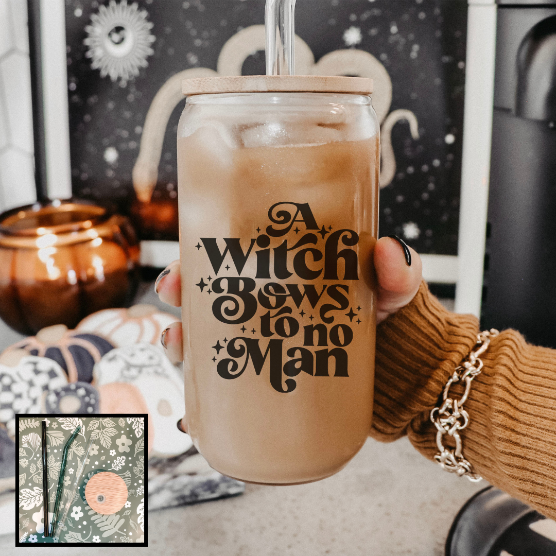 The Lovers Beer Can Glass | Boho Witchy Coffee Glass 24 oz