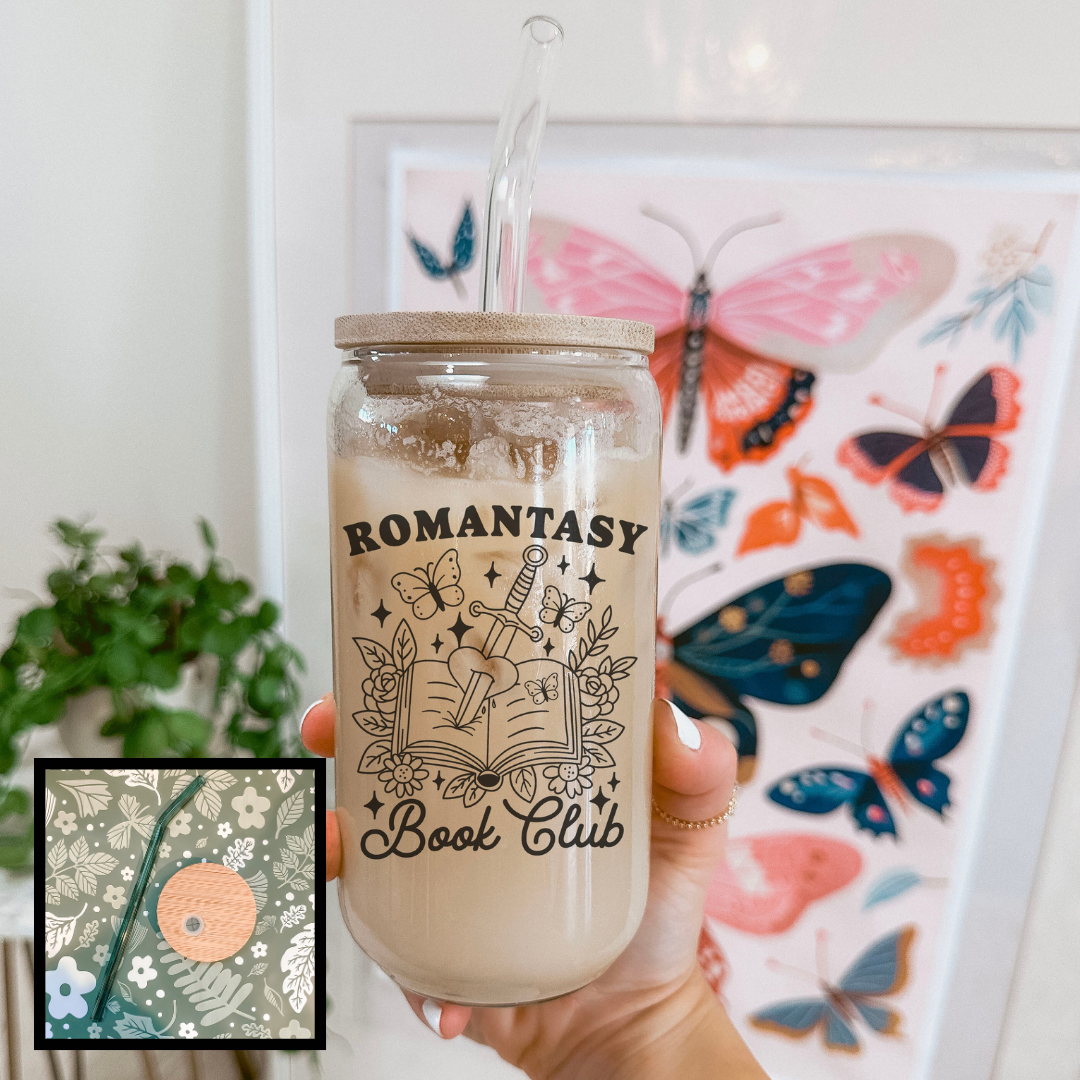 Romantasy Reader Clear Glass Cup - Natalia’s Design Studio